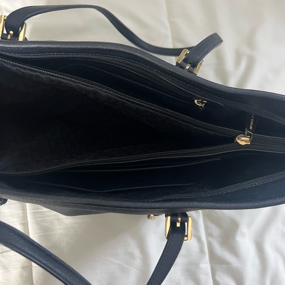 Black Michael Kors Medium Leather Tote Bag - Picture 6 of 6